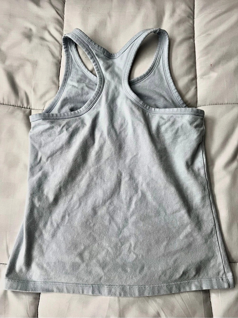Old Navy Stretch Ribbed Racerback Tank Top Blue Medium - Picture 2 of 3